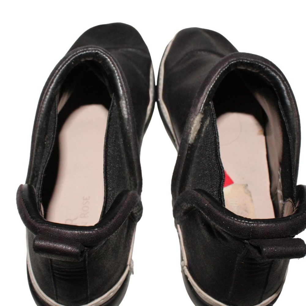 Taryn Rose Freddie Sz 10 Black Faux Leather Slip On Fashion Sneakers Shoes - Picture 8 of 12
